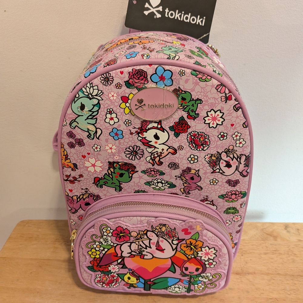 Tokidoki Kids Backpack - Pink with Colorful Characters